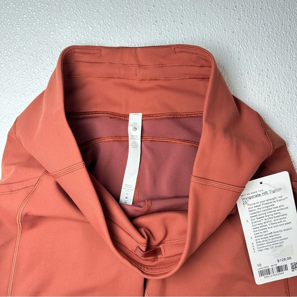 NWT Lululemon Invigorate High-Rise Tight 25" Dark Terracotta W5CQFS Size 10 - Picture 10 of 14